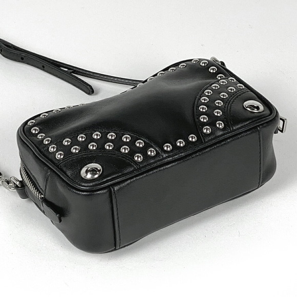 Prada Nero Bag Leather Studded Shoulder - Picture 1 of 7